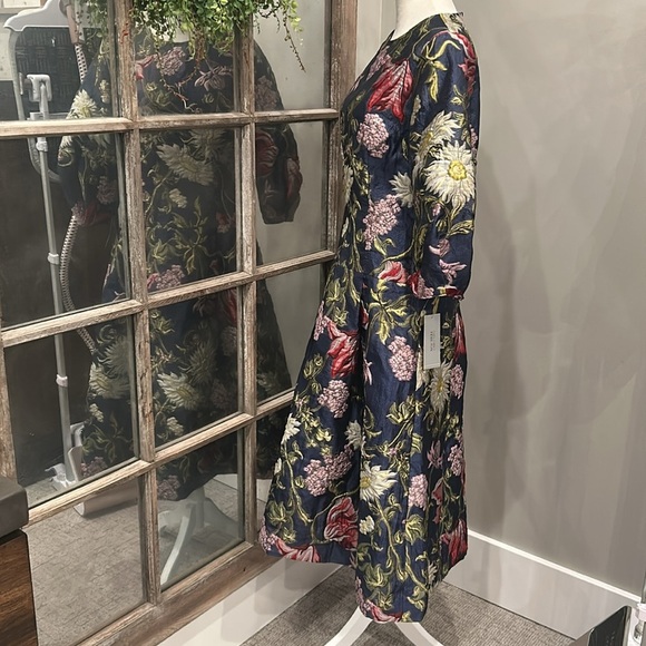 RICKIE FREEMAN FOR TERI JON
Puff-Sleeve Floral Jacquard Midi Dress 4 - Picture 5 of 9